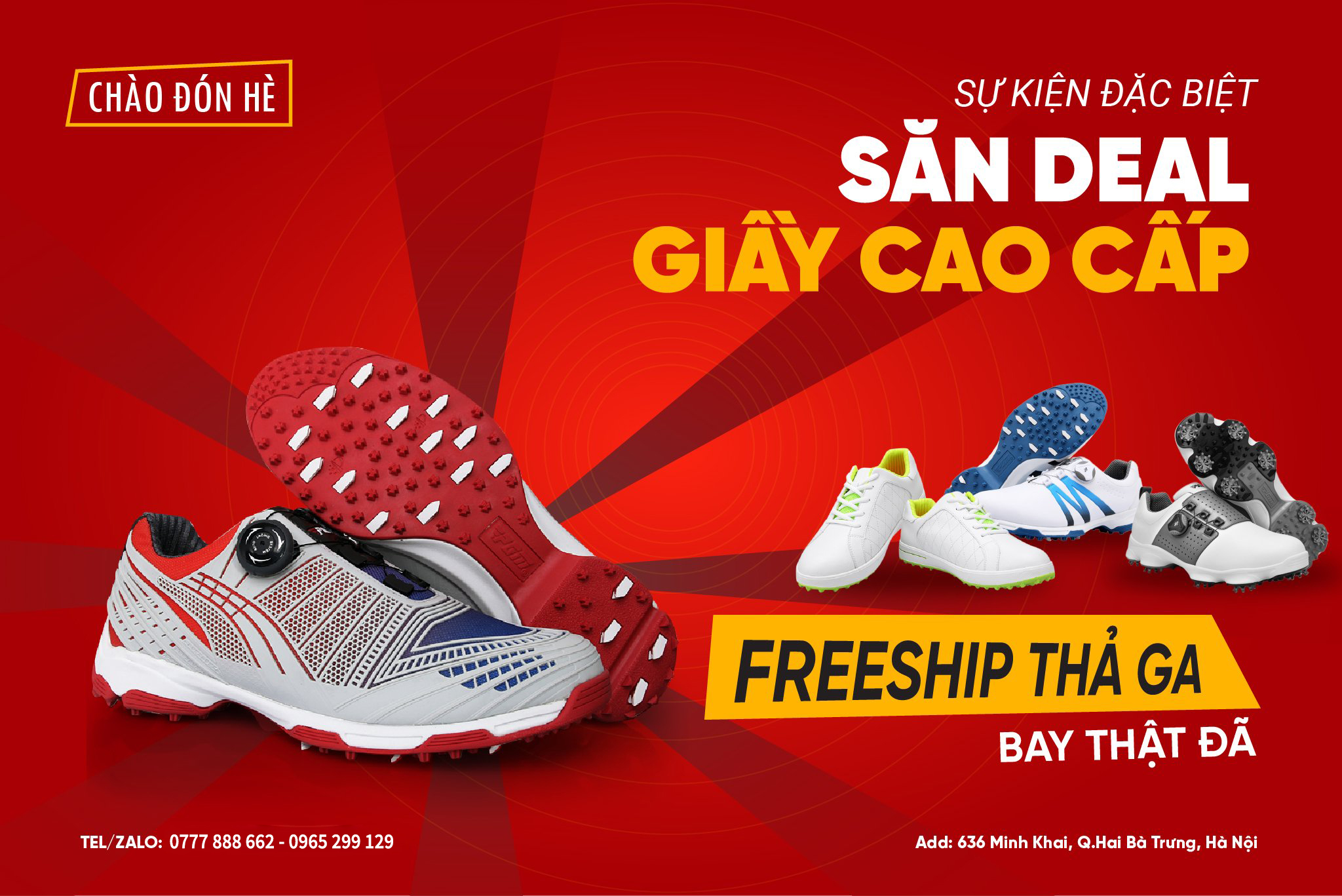 Sales giày golf cao cấp nam-nữ chính hãng