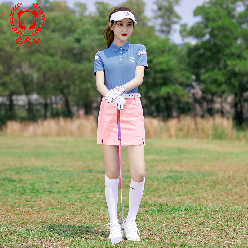 Fullset áo cộc tay golf nữ và chân váy hàng chính hãng SSV