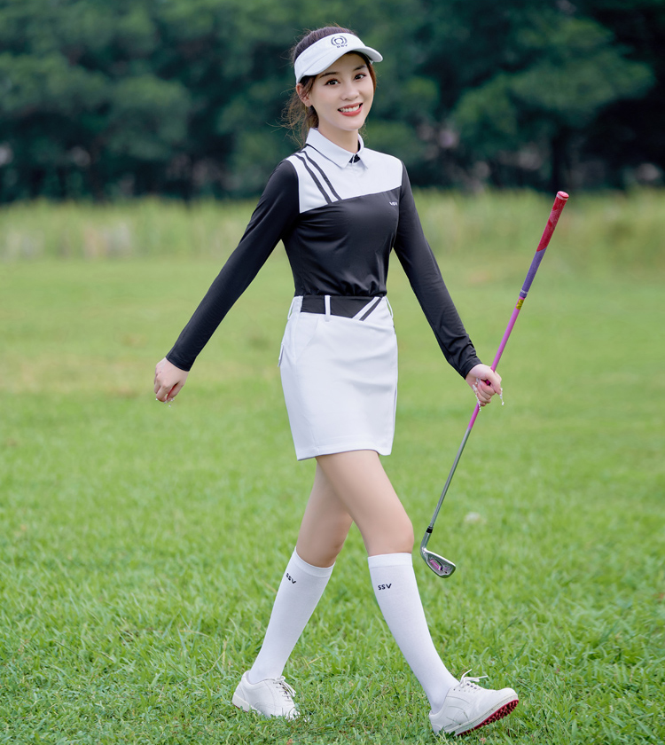 Fullset áo dài tay golf nữ SSV8977-váy golf SSV8963 hàng chính hãng