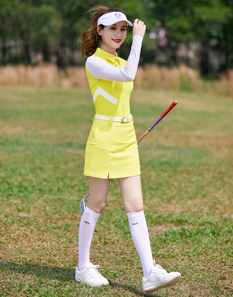 Fullset áo cộc tay golf nữ SSV8907- váy golf SSV8908 hàng chính hãng
